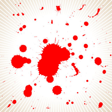 vector file of red color blood splash effects
