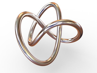 Fototapeta premium torus knot. 3d