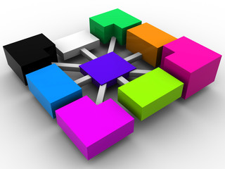 Obraz premium The abstract three-dimensional concept