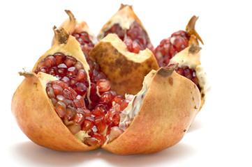 object on white food fruit pomegranate
