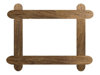 Frame from an ebony on a white background