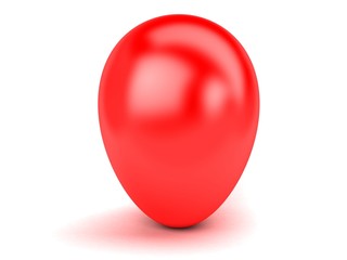 red Easter egg on a white background