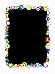 retro circle frame
