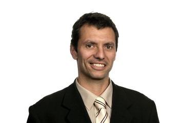 young business men portrait isolated on white