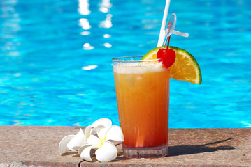 Cocktail near the swimming pool