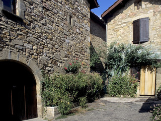 Medieval hilltop village in the mid-pyrenees.