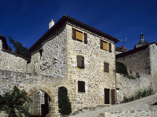 Medieval hilltop village in the mid-pyrenees.