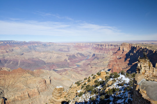Grand Canyon in Winter as seen from Desert View Point, Arizona