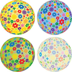 Nine Floral Balls to add to your designs