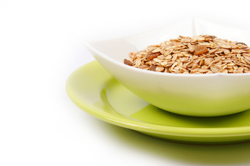 A bowl with cereals