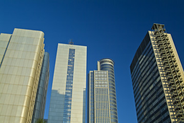 Fototapeta na wymiar four office buildings at Downtown District
