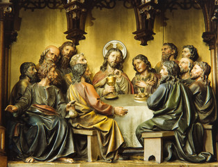 Religiösche Figurengruppe: Das letzte Abendmahl