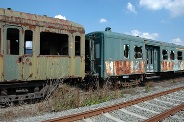 Fototapeta na wymiar Abandoned Train