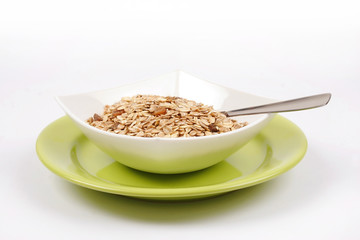 A bowl with cereals