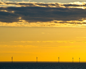 wind power station at sea