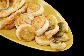 Assorted savory pastries.