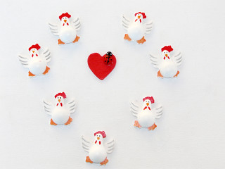 poule et coeur