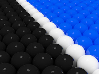 Fototapeta premium Two divided groups of 3d balls