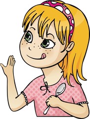 girl with a spoon