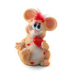 colourful mouse or rat toys isolated