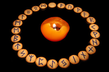 runes with candle - 6016845