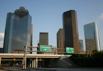 Naklejka premium freeway to Houston