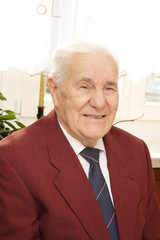 Smiling senior portrait (on his 90 birthday)