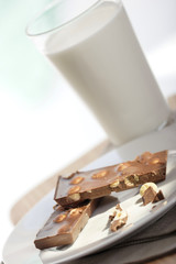 schokolade mit nuss und milch