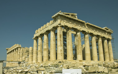 Parthenon monument,  north-west view, Athens, Greece