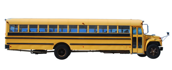 School bus isolated over white background © philipus