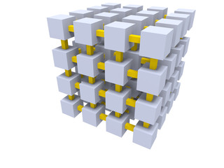 gray cube mesh