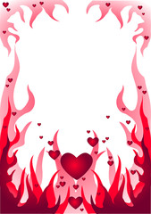heart fire love valentine