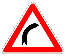 Panneau de Signalisation (Virage a droite - A1A)