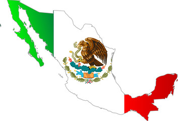 mapa bandeira do méxico © António Duarte