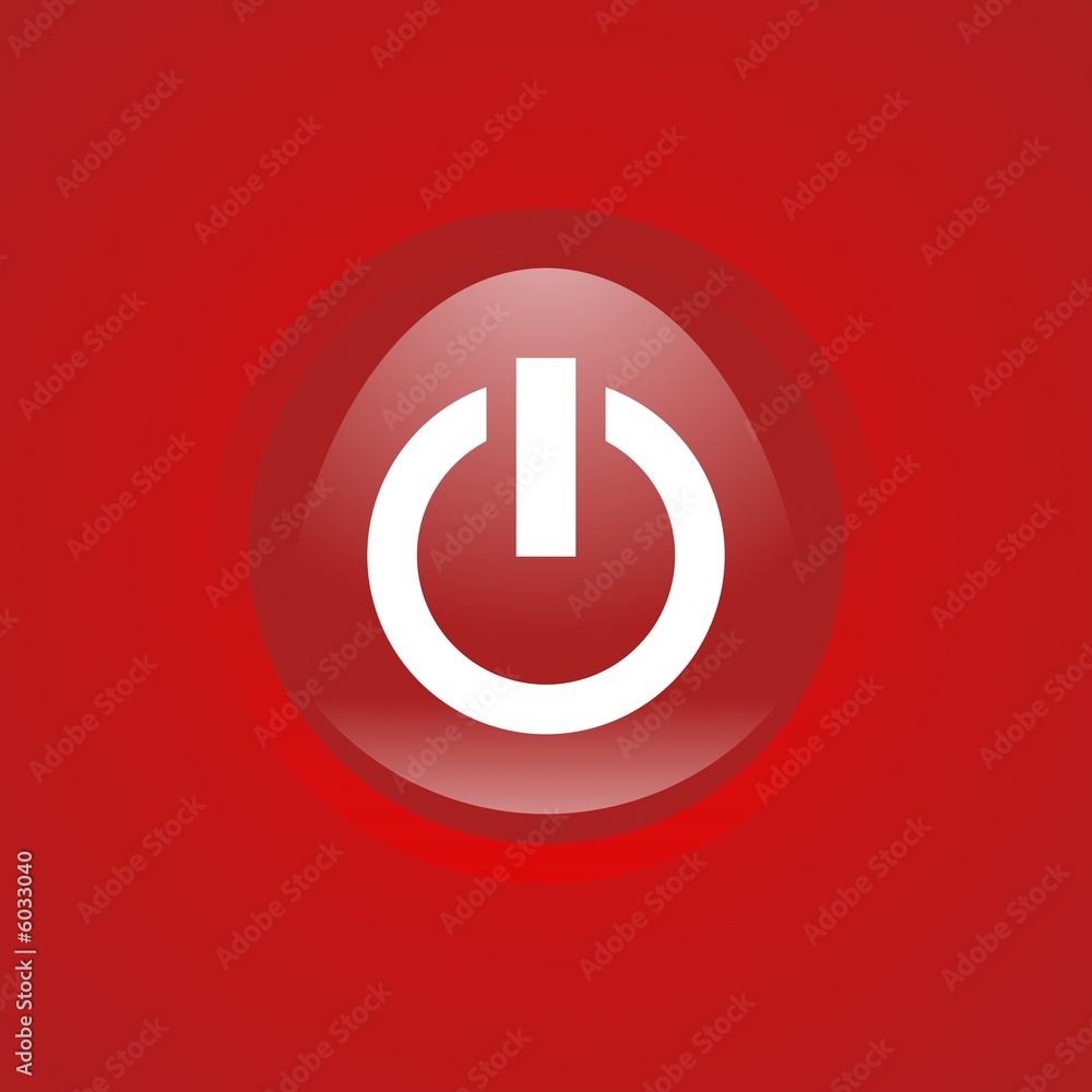 Poster red power button