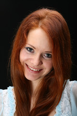 Fototapeta premium beautiful red hair girl portrait