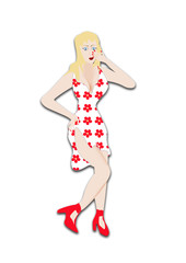 Ragazza vestito fiori