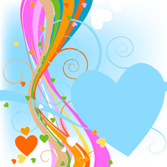 floral heart background for the valentine`s day