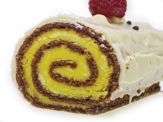 bisquit rollade mit limonen creme