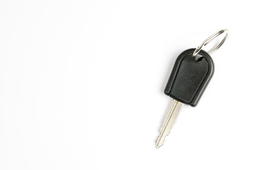 Car key on a white background. Horizontal shot.