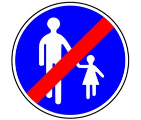 Panneau de Signalisation (Fin de chemin pour pietons - B41)