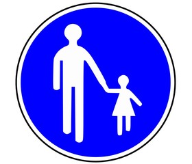 Panneau de Signalisation (Chemin pour pietons - B22b)