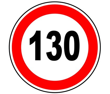 Panneau de Signalisation (Limitation de vitesse - B14-130)