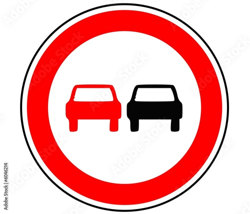 &ldquo;Panneau de Signalisation (Interdiction de depassement - B3)&rdquo; photo