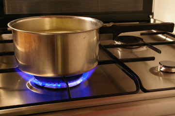 le repas est sur le feu