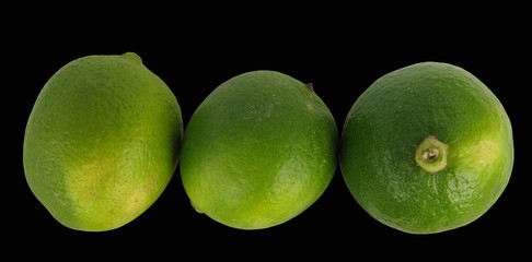 Lime isolated on black