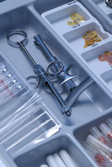 dentist's tools drawer