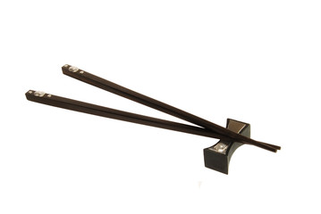 chopsticks on a white background