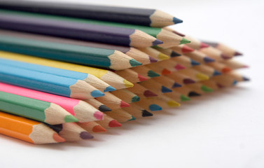 colored crayons