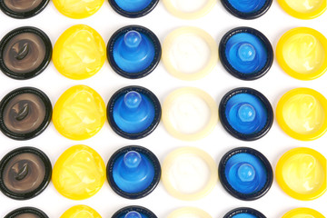 Colorful condoms